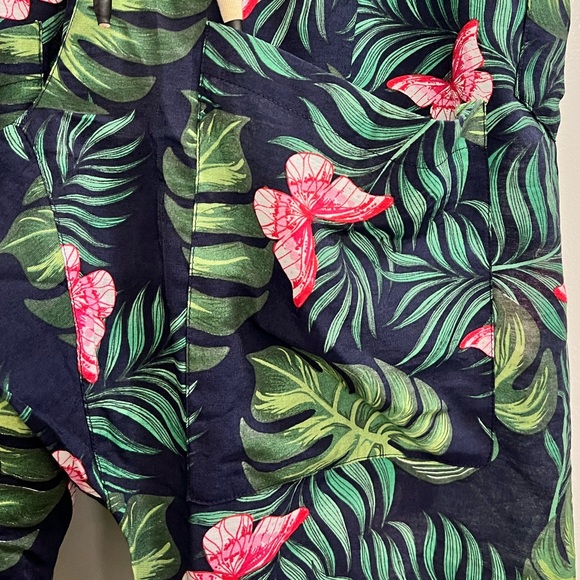 NWT Free People Sandrine Rose Butterfly Tropical Bush Pants - Picture 8 of 13